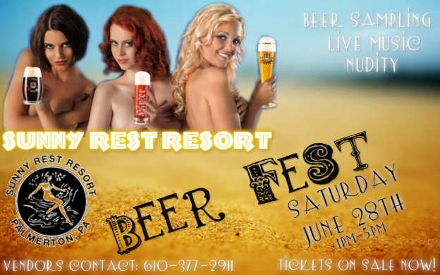 sunny rest resort beer fest no clothing required
