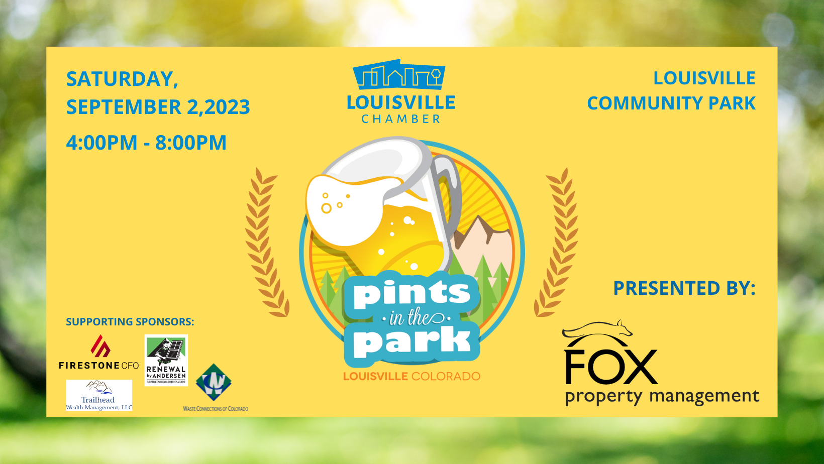 Louisville Pints in the Park banner image